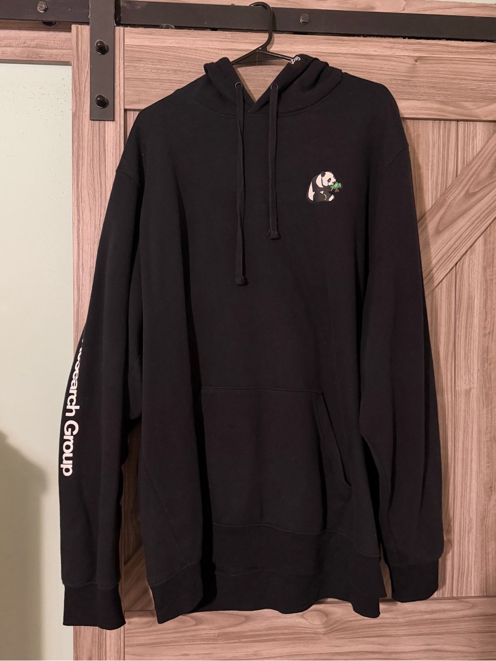 Lrg Black Hoodie with Small Panda Chest Logo